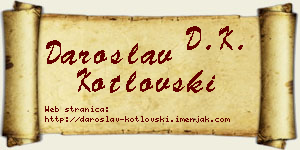 Daroslav Kotlovski vizit kartica